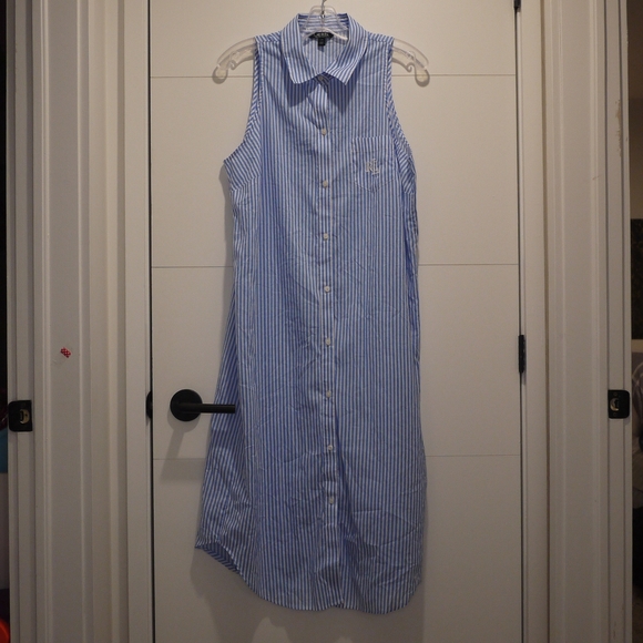 Lauren Sleeveless Collared Shirt Dress - Picture 3 of 5